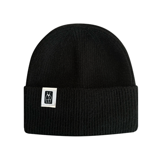 Winter Hat Logo Black