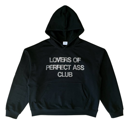 Hoodie Lovers Black/Rhinestones