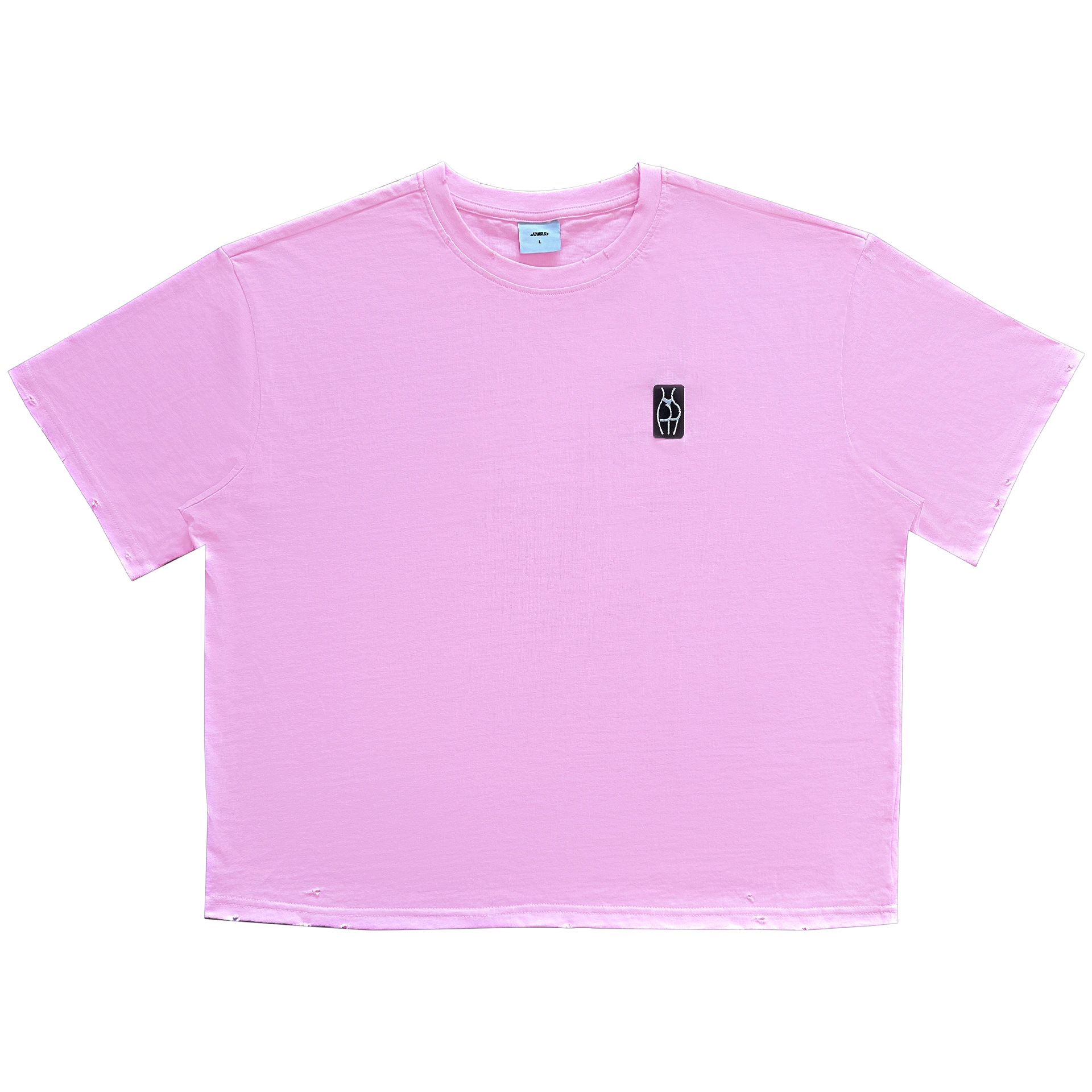 Og Logo Pink Distressed T-shirt